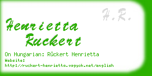 henrietta ruckert business card