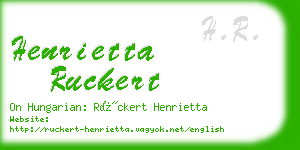 henrietta ruckert business card